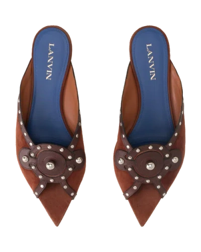 Lanvin Eclipse Arch Flat Mule In Brown