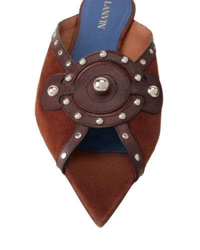 Lanvin Eclipse Arch Flat Mule In Brown