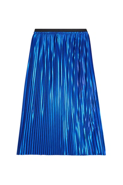 By Malene Birger Pleated Midi Skirt In Blue