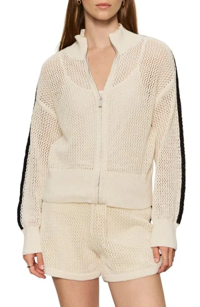 Sanctuary Open Stitch Track Jacket In Neutral