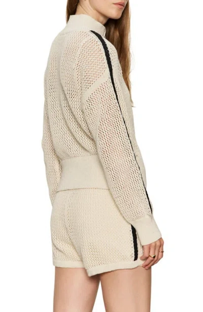 Sanctuary Open Stitch Track Jacket In Neutral
