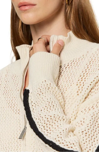Sanctuary Open Stitch Track Jacket In Neutral