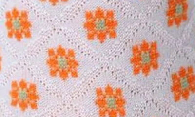 Oroblu Tiny Bloom Ankle Socks In Orange