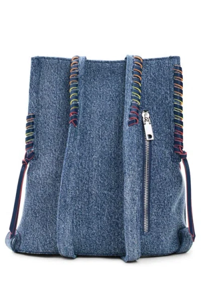 Desigual Mini Denim Backpack In Blue