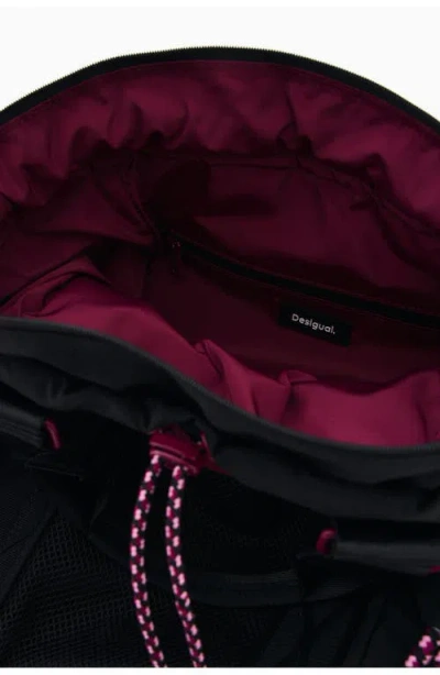 Desigual Medium Nylon Backpack In Black