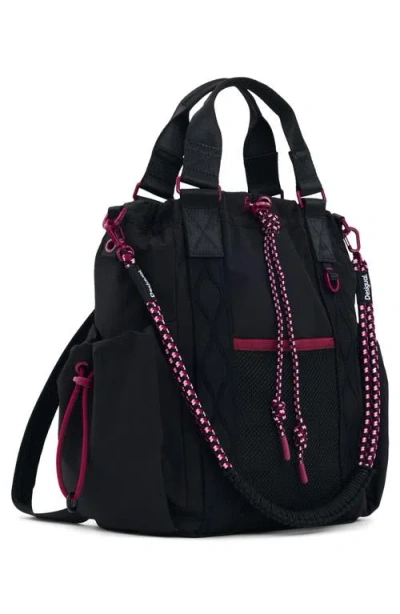 Desigual Medium Nylon Backpack In Black