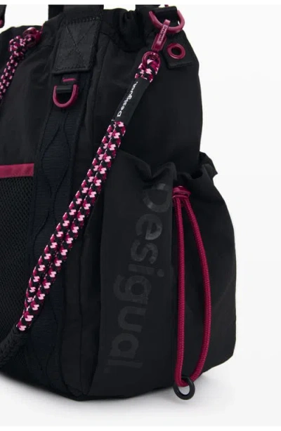 Desigual Medium Nylon Backpack In Black