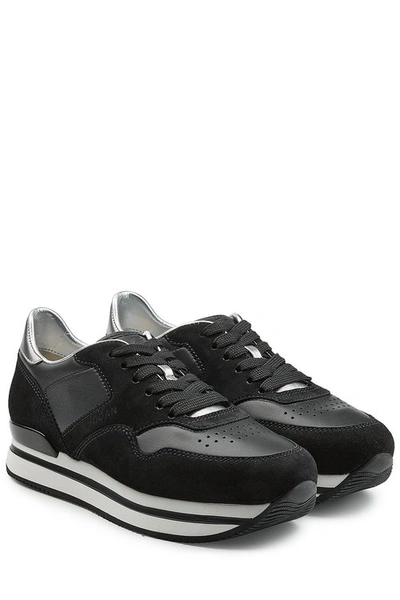 Hogan Sneakers With Leather And Suede In Black