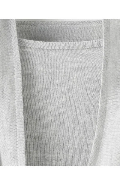 Mango Cowl Front Sweater In Gray