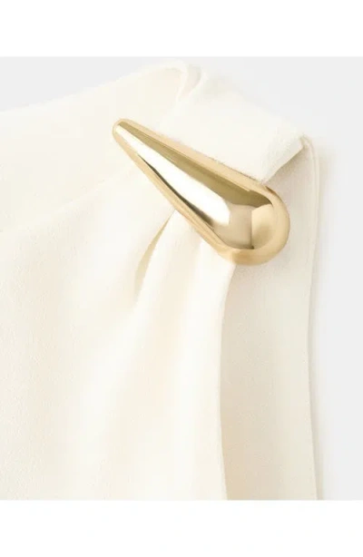 Mango Asymmetric Column Dress In Neutral