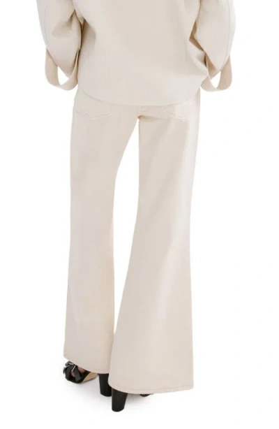 Mango Mid Rise Flare Jeans In Neutral