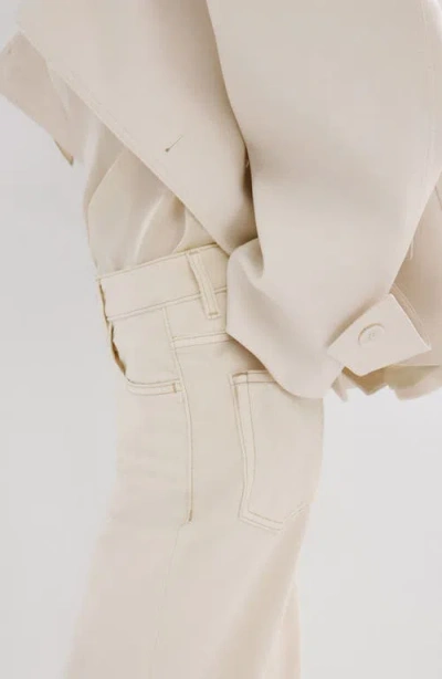 Mango Mid Rise Flare Jeans In Neutral