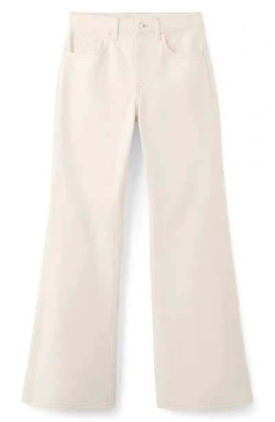 Mango Mid Rise Flare Jeans In Neutral