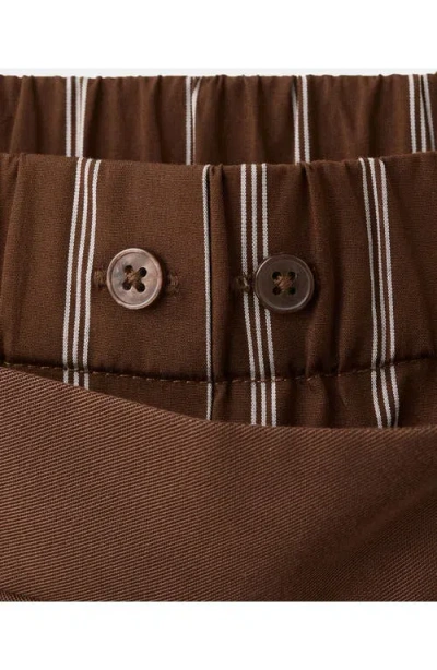 Mango Wide Leg Pants In Brown