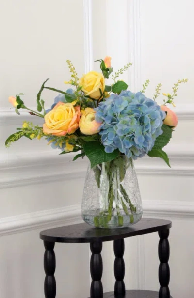 Mark Roberts Rose Hydrangea Crackle Vase In Multi