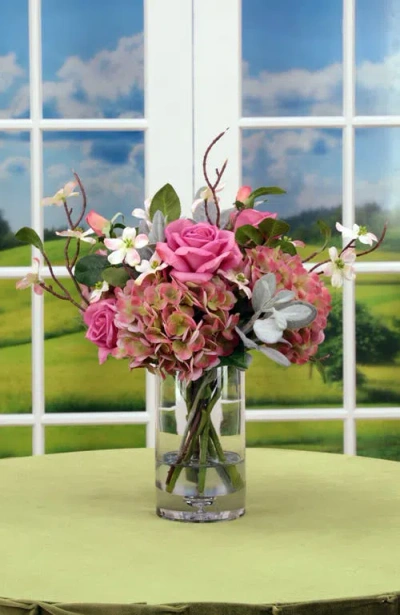 Mark Roberts Rose Hydrangea Bouquet In Multi