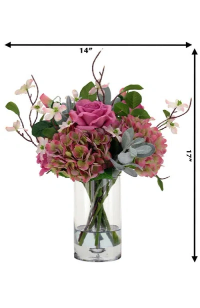 Mark Roberts Rose Hydrangea Bouquet In Multi