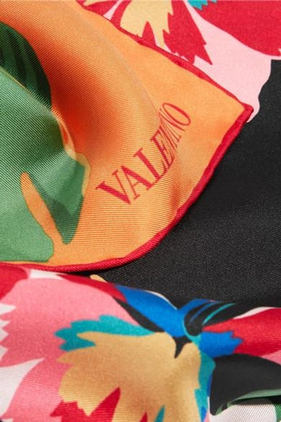 Shop Valentino Printed Silk-twill Scarf