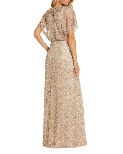 Mac Duggal 14523 Long Formal Beaded Mother Of The Bride Dress In Neutral