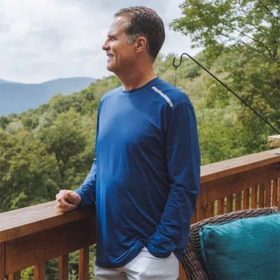 Bloquv Long Sleeve Jet Tee In Blue