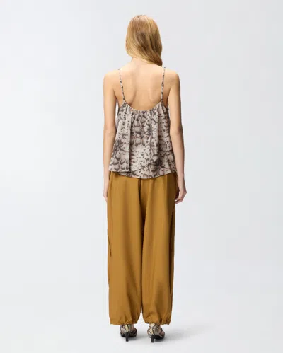 Pinko Snake-print Strap Top In Brown