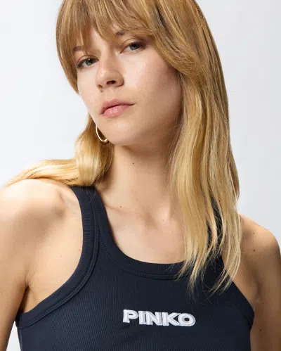 Pinko Geripptes Top In Blue