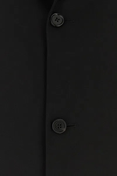 Jil Sander Wool Blend Coat Long Sleeves Design In Black