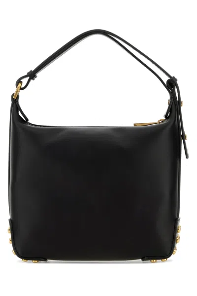 Tod's Metal Dots Mini Leather Shoulder Bag In Black