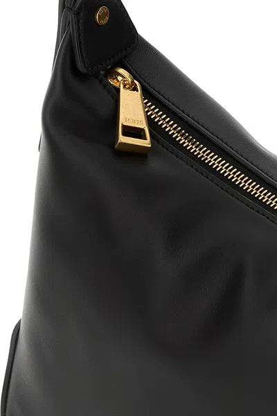 Tod's Metal Dots Mini Leather Shoulder Bag In Black