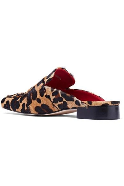 Shop Dorateymur Filiskiye Leopard-print Calf Hair Slippers