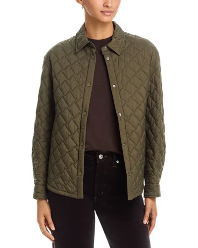 Herno Quilted Ecoage Waterproof Shacket In Green