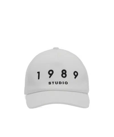 1989 Studio Embroidered Logo Baseball Cap In White