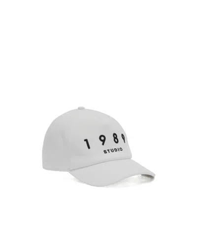 1989 Studio Embroidered Logo Baseball Cap In White