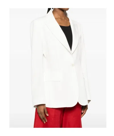 P.a.r.o.s.h Notched Lapel Blazer In White