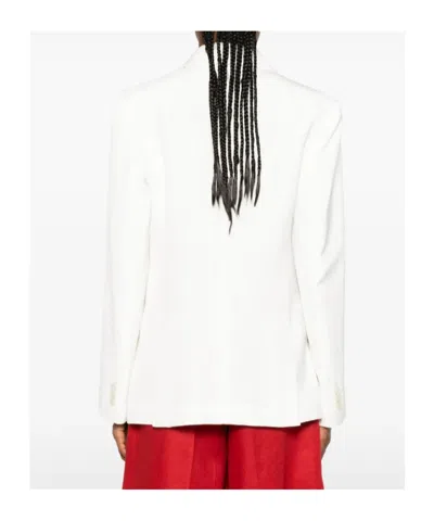 P.a.r.o.s.h Notched Lapel Blazer In White