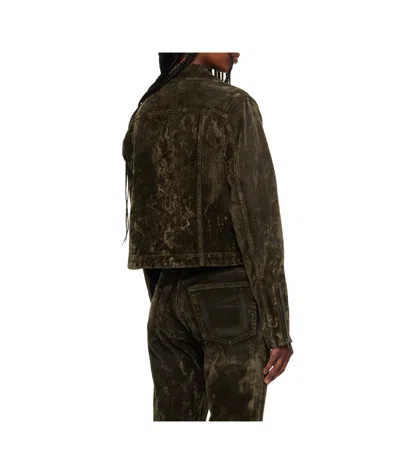 Re/done Slim Zip Denim Jacket In Black