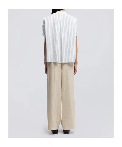 Aspesi Cotton Poplin Shirt With Mandarin Collar In Gray