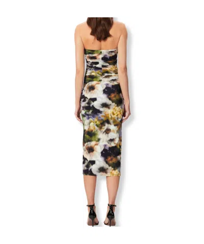 Amazuìn Off-shoulder Printed Dress In Multi