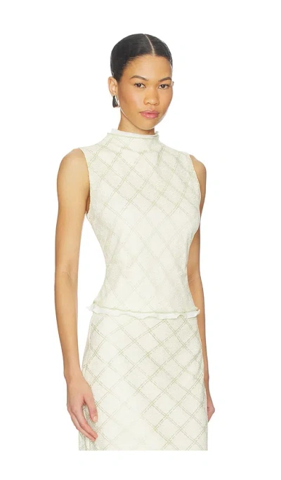 Line & Dot Norelle Top In White