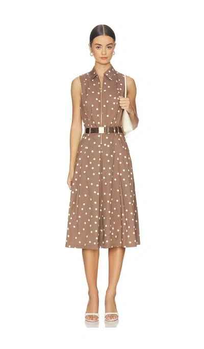 L'agence Kylo Polka Dot Belted Shirtdress In Multi