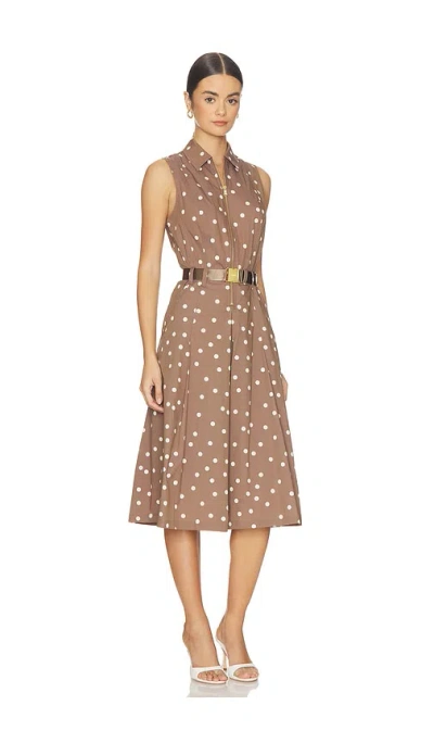 L'agence Kylo Polka Dot Belted Shirtdress In Multi