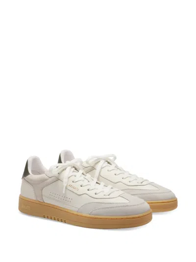 Axel Arigato Dice T-toe White Low Top Sneakers With Logo Patch On The Tongue And Logo Lettering On The Rear In Le
