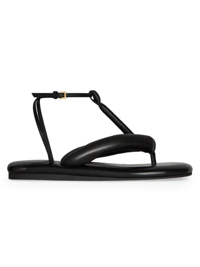 Givenchy Boudoir Bicolor Thongs In Nappa Leather In Black