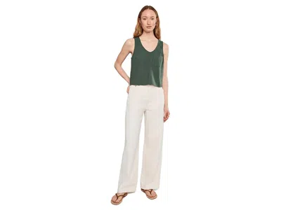 Toad And Co Taj Hemp Button Back Tank Top In Green