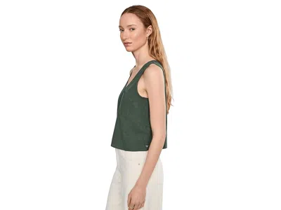 Toad And Co Taj Hemp Button Back Tank Top In Green