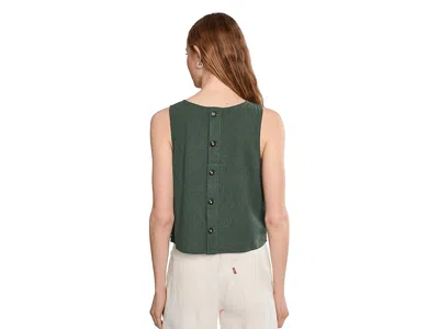 Toad And Co Taj Hemp Button Back Tank Top In Green