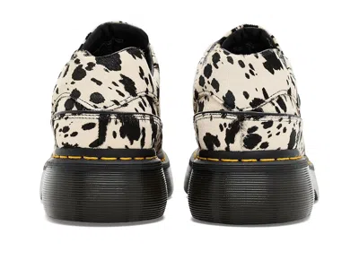 Dr. Martens Buzz 5-eye Dalmatian Hair On Leather Shoes In White