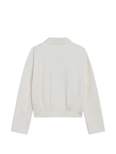 Max Mara Zip Sweatshirt In White