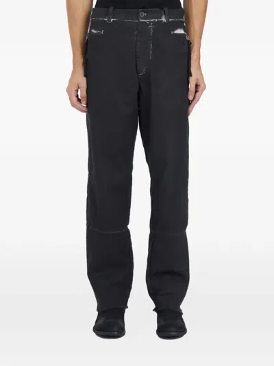 Masnada Distressed-effect Trousers In Black