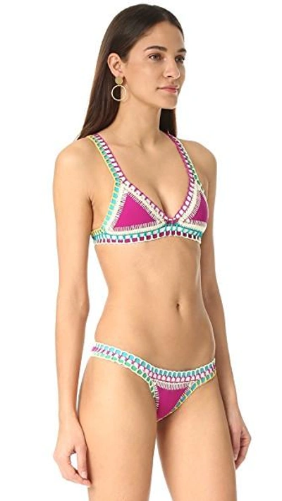 Shop Kiini Coco Bikini Top In Fuchsia/multi